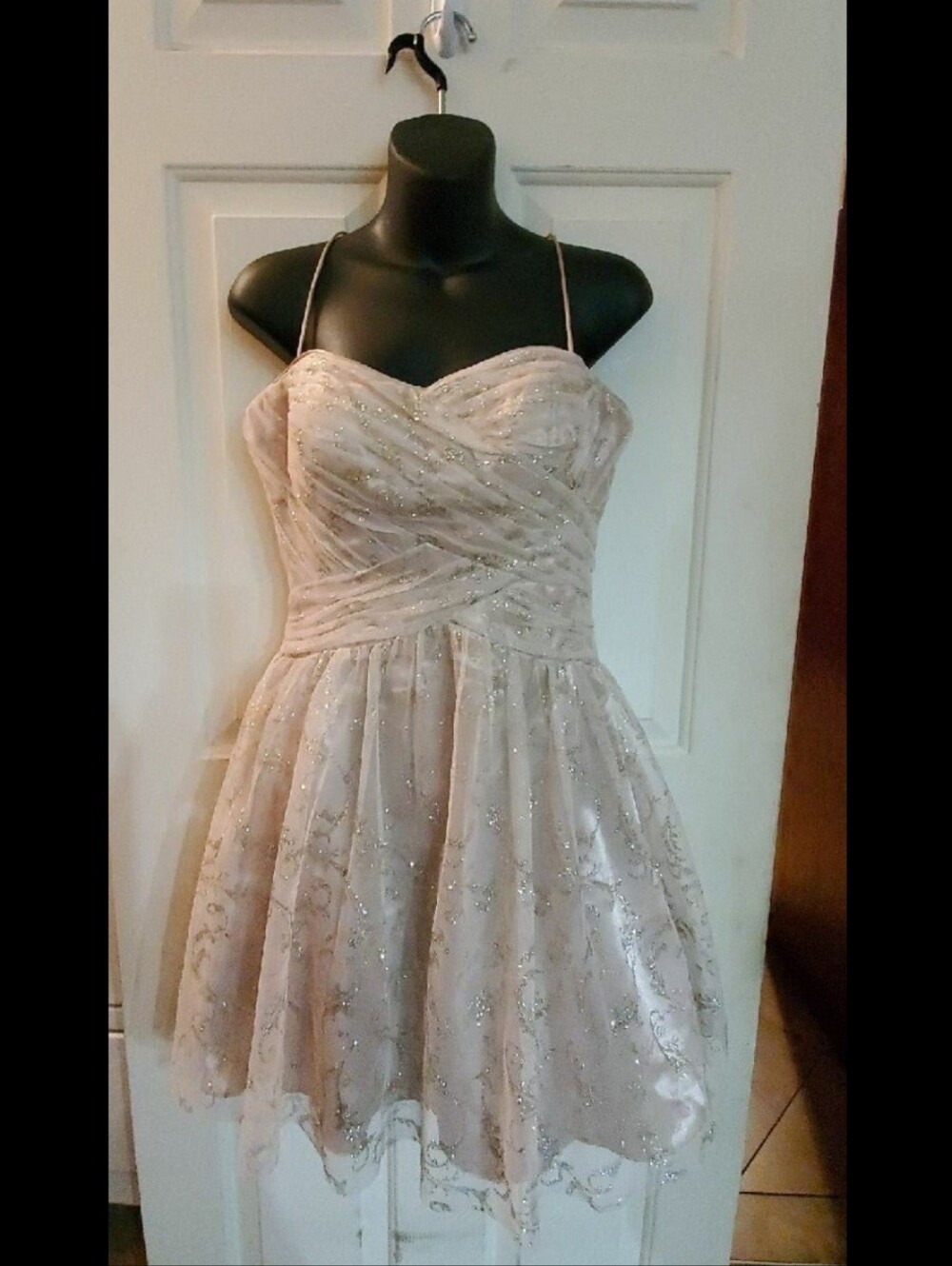 Jump Sparkling Gold/ Nude Mini Dress